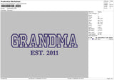 Grandma 0105 Embroidery File 6 sizes