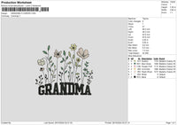 Grandmatext 2910 Embroidery File 6 Sizes