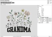 Grandmatext 2910 Embroidery File 6 Sizes