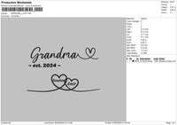 Grandma Love Embroidery File 6 sizes