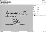 Grandma Love Embroidery File 6 sizes