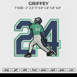 GRIFFEY Embroidery File 6 size