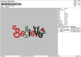 Believetext Xmas Embroidery File 6 sizes