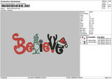Believetext Xmas Embroidery File 6 sizes
