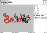 Believetext Xmas Embroidery File 6 sizes