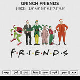 GRINCH FRIENDS Embroidery File 6 size