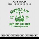 GRISWOLD Embroidery File 6 sizes