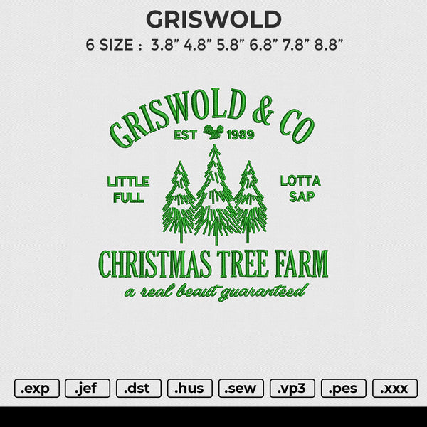 GRISWOLD Embroidery File 6 sizes