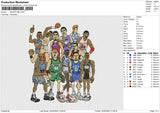 GRUPA NBA Embroidery File 6 size