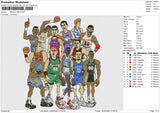 GRUPA NBA Embroidery File 6 size