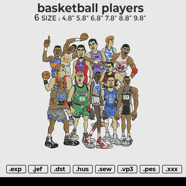 GRUPA NBA Embroidery File 6 size