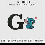 G STITCH Embroidery File 6 size