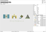 GUATEMALA V1 Embroidery File 6 size