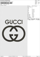 GUCCI LOGO Embroidery File 6 size