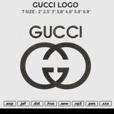 GUCCI LOGO Embroidery File 6 size