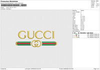 GUCCI Bar v2 Embroidery File 6 size