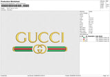 GUCCI Bar v2 Embroidery File 6 size