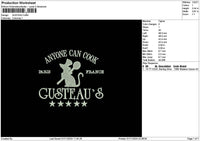 Gusteautext Embroidery File 6 sizes