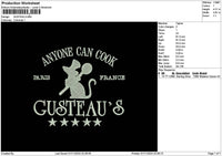 Gusteautext Embroidery File 6 sizes