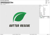 GUTTER RESCUE Embroidery File 6 size