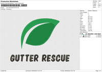 GUTTER RESCUE Embroidery File 6 size