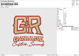 G&R GARAGE Embroidery File 6 size