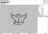 Gabrieltext Embroidery File 6 sizes