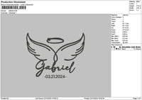 Gabrieltext Embroidery File 6 sizes