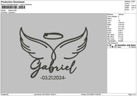 Gabrieltext Embroidery File 6 sizes