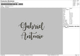 Gabrieltext Embroidery File 6 sizes