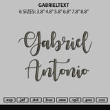 Gabrieltext Embroidery File 6 sizes