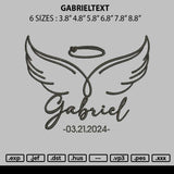 Gabrieltext Embroidery File 6 sizes