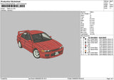 Red Car 2806 Embroidery File 6 sizes