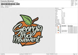 Georgia truck Embroidery File 6 size