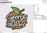 Georgia truck Embroidery File 6 size