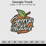 Georgia truck Embroidery File 6 size