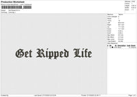 Get Ripped Embroidery File 6 size