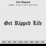 Get Ripped Embroidery File 6 size