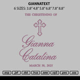 Giannatext Embroidery File 6 sizes