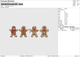 Gingerbread man Embroidery File 6 size