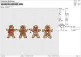 Gingerbread man Embroidery File 6 size