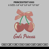 Princesstext 0503 Embroidery File 6 sizes