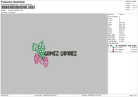 Gomeztext Embroidery File 6 sizes