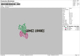 Gomeztext Embroidery File 6 sizes