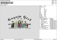Gossiptext Embroidery File 6 sizes
