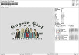 Gossiptext Embroidery File 6 sizes