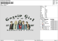 Gossiptext Embroidery File 6 sizes