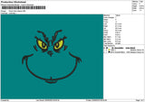 Grinchface 1909 Embroidery File 6 sizes