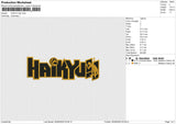 HAIKYU TEXT Embroidery File 6 size