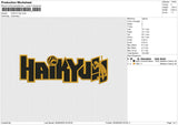 HAIKYU TEXT Embroidery File 6 size